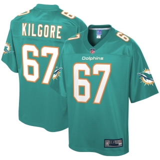 Men's Miami Dolphins Daniel Kilgore NFL Pro Line Aqua Big & Tall Team Player Jersey