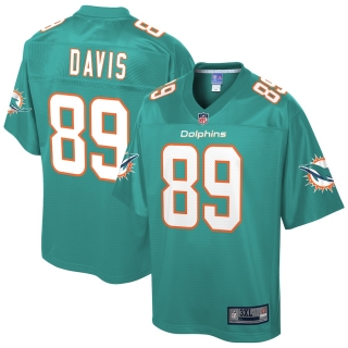 Men's Miami Dolphins Trevor Davis NFL Pro Line Aqua Big & Tall Player Jersey