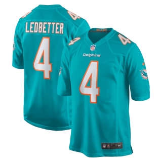Men's Miami Dolphins Jonathan Ledbetter Nike Aqua Team Game Jersey