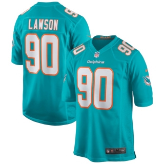 Men's Miami Dolphins Shaq Lawson Nike Aqua Game Jersey