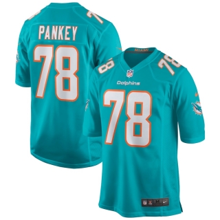 Men's Miami Dolphins Adam Pankey Nike Aqua Game Jersey