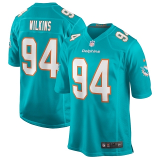 Men's Miami Dolphins Christian Wilkins Nike Aqua Game Player Jersey
