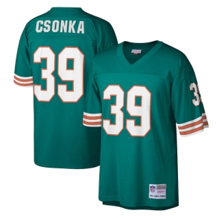 Men's Miami Dolphins Larry Csonka Mitchell & Ness Aqua Legacy Replica Jersey