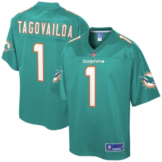 Men's Miami Dolphins Tua Tagovailoa NFL Pro Line Aqua Logo Player Jersey