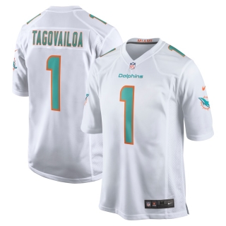 Men's Miami Dolphins Tua Tagovailoa Nike White 2020 NFL Draft First Round Pick Game Jersey