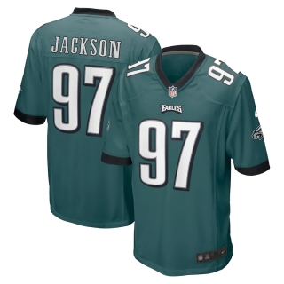 Men's Philadelphia Eagles Malik Jackson Nike Midnight Green Game Jersey