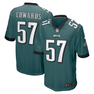 Men's Philadelphia Eagles TJ Edwards Nike Midnight Green Game Jersey