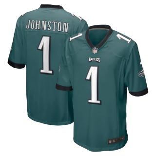 Men's Philadelphia Eagles Cameron Johnston Nike Midnight Green Game Jersey