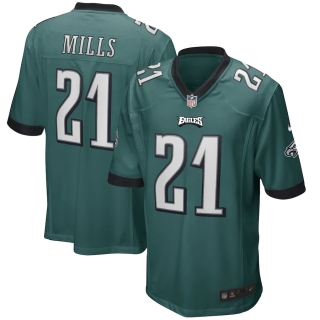 Men's Philadelphia Eagles Jalen Mills Nike Midnight Green Game Player Jersey