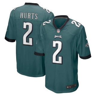 Men's Philadelphia Eagles Jalen Hurts Nike Green 2020 NFL Draft Pick Game Jersey