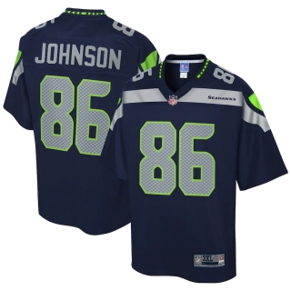 Men's Seattle Seahawks Justin Johnson NFL Pro Line College Navy Big & Tall Team Player Jersey