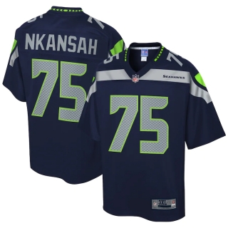 Men's Seattle Seahawks Elijah Nkansah NFL Pro Line College Navy Big & Tall Team Player Jersey
