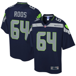 Men's Seattle Seahawks Jordan Roos NFL Pro Line College Navy Big & Tall Team Player Jersey