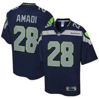 Men's Seattle Seahawks Ugo Amadi NFL Pro Line College Navy Big & Tall Team Player Jersey