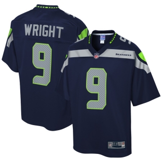Men's Seattle Seahawks Terry Wright NFL Pro Line College Navy Big & Tall Team Player Jersey