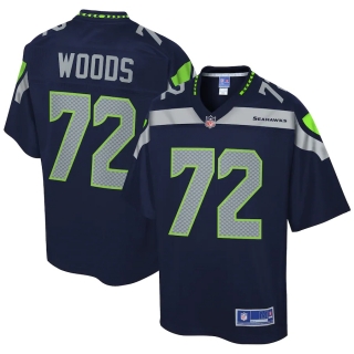 Men's Seattle Seahawks Al Woods NFL Pro Line College Navy Player Jersey