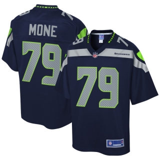 Men's Seattle Seahawks Bryan Mone NFL Pro Line College Navy Team Player Jersey