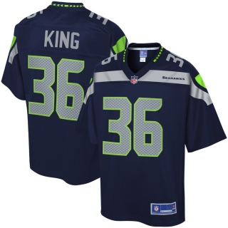 Men's Seattle Seahawks Akeem King NFL Pro Line College Navy Team Color Player Jersey