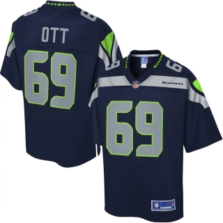 Men's Seattle Seahawks Tyler Ott NFL Pro Line College Navy Player Jersey