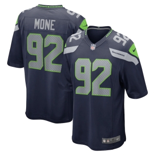 Men's Seattle Seahawks Bryan Mone Nike College Navy Team Game Jersey