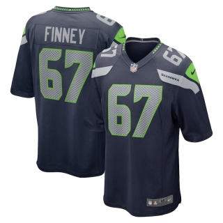 Men's Seattle Seahawks BJ Finney Nike College Navy Game Jersey