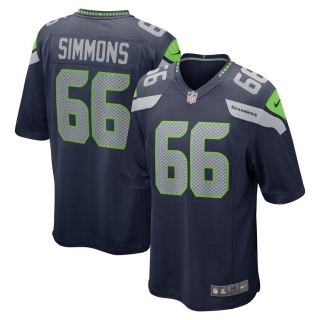 Men's Seattle Seahawks Jordan Simmons Nike College Navy Game Jersey