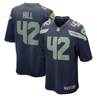 Men's Seattle Seahawks Lano Hill Nike College Navy Game Jersey