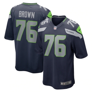 Men's Seattle Seahawks Duane Brown Nike College Navy Game Jersey