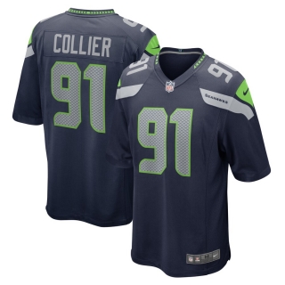 Men's Seattle Seahawks LJ Collier Nike College Navy Game Jersey