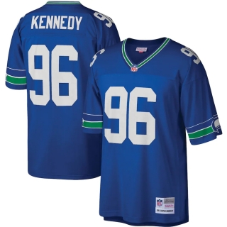Men's Seattle Seahawks Cortez Kennedy Mitchell & Ness Royal 1993 Legacy Replica Jersey