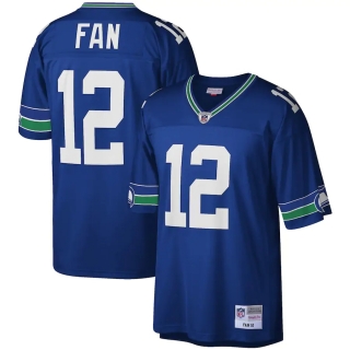 Men's Seattle Seahawks 12 Fan Mitchell & Ness Royal Legacy Replica Jersey