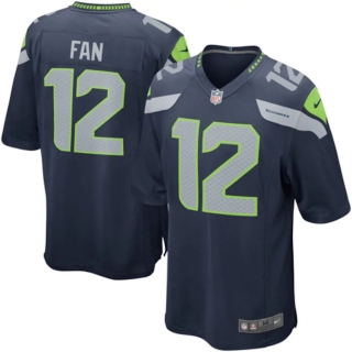 Mens Seattle Seahawks 12s Nike College Navy Game Jersey