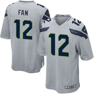 Mens Seattle Seahawks 12s Nike Gray Alternate Game Jersey