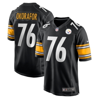 Men's Pittsburgh Steelers Chukwuma Okorafor Nike Black Game Jersey