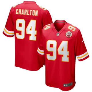 Men's Kansas City Chiefs Taco Charlton Nike Red Game Jersey
