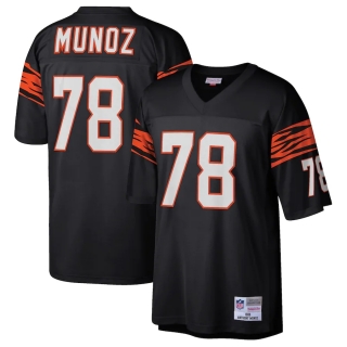 Men's Cincinnati Bengals Anthony Munoz Mitchell & Ness Black Retired Player Legacy Replica Jersey