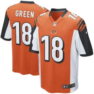 Mens Cincinnati Bengals AJ Green Nike Orange Alternate Game Jersey