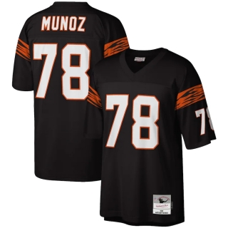 Men's Cincinnati Bengals Anthony Munoz Mitchell & Ness Black Legacy Replica Jersey
