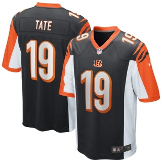 Men's Cincinnati Bengals Auden Tate Nike Black Game Jersey