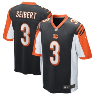 Men's Cincinnati Bengals Austin Seibert Nike Black Game Jersey