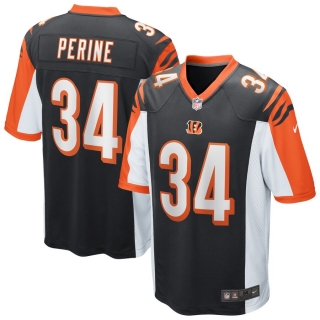 Men's Cincinnati Bengals Samaje Perine Nike Black Game Jersey