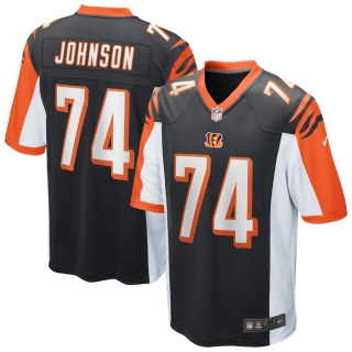 Men's Cincinnati Bengals Fred Johnson Nike Black Game Jersey