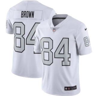 Men's Las Vegas Raiders Antonio Brown Nike White Color Rush Vapor Limited Jersey