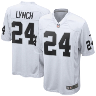 Men's Las Vegas Raiders Marshawn Lynch Nike White Game Jersey