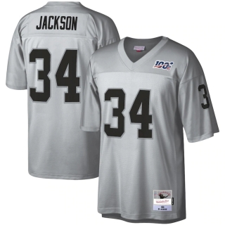 Men's Las Vegas Raiders Bo Jackson Mitchell & Ness Platinum NFL 100 Retired Player Legacy Jersey