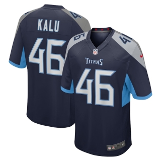 Men's Tennessee Titans Joshua Kalu Nike Navy Game Jersey