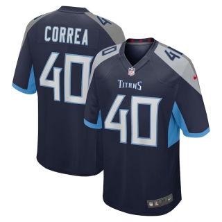 Men's Tennessee Titans Kamalei Correa Nike Navy Game Jersey