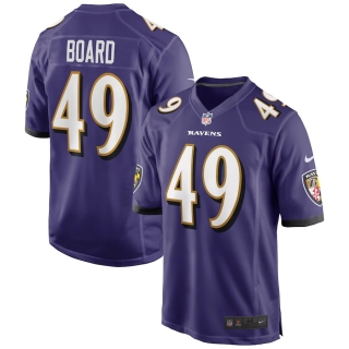 Men's Baltimore Ravens Chris Board Nike Purple Game Jersey