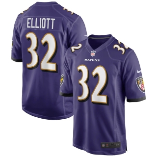 Men's Baltimore Ravens DeShon Elliott Nike Purple Game Jersey