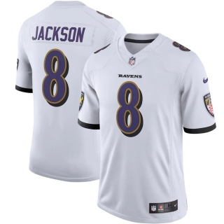 Men's Baltimore Ravens Lamar Jackson White Vapor Limited Jersey